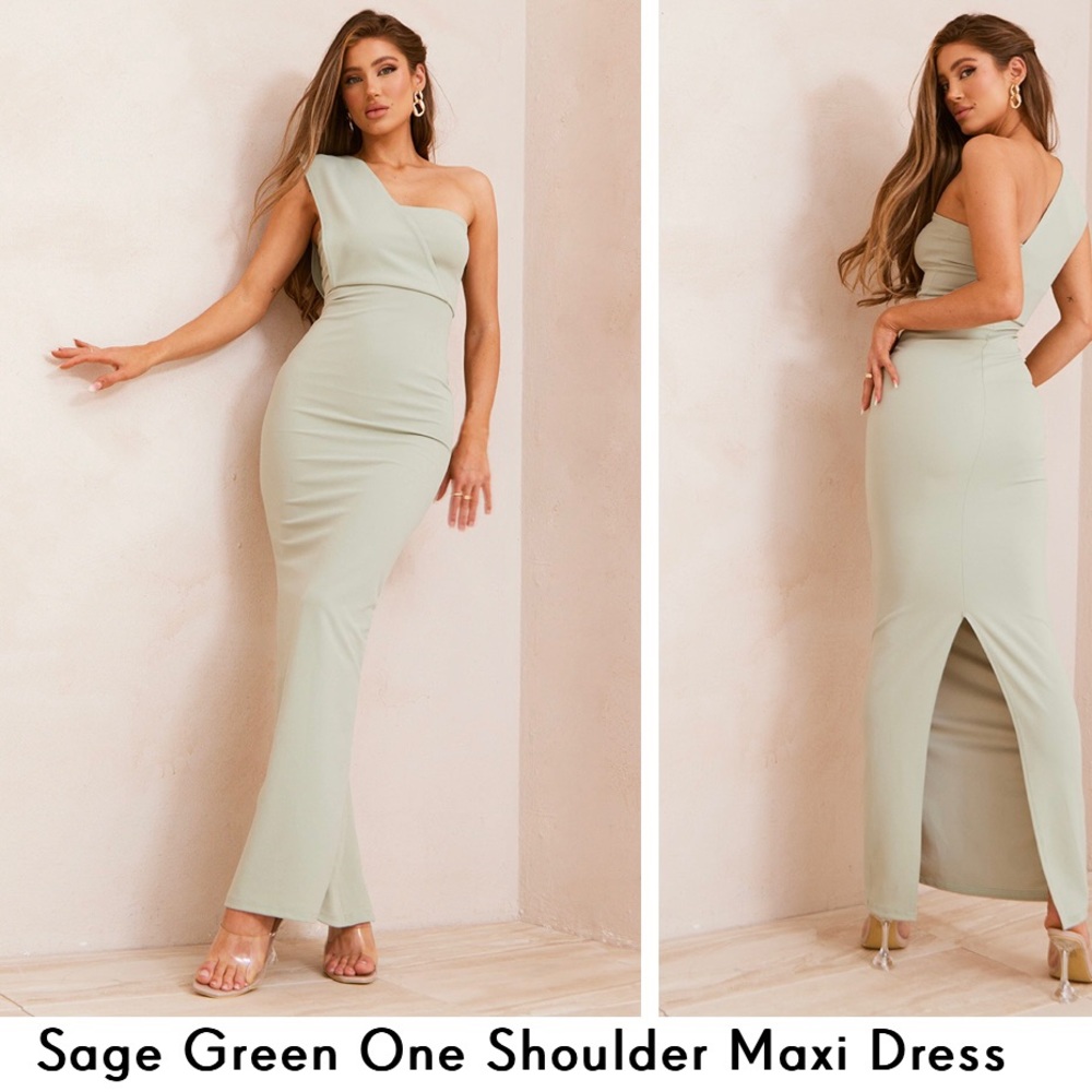 Sage maxi dress